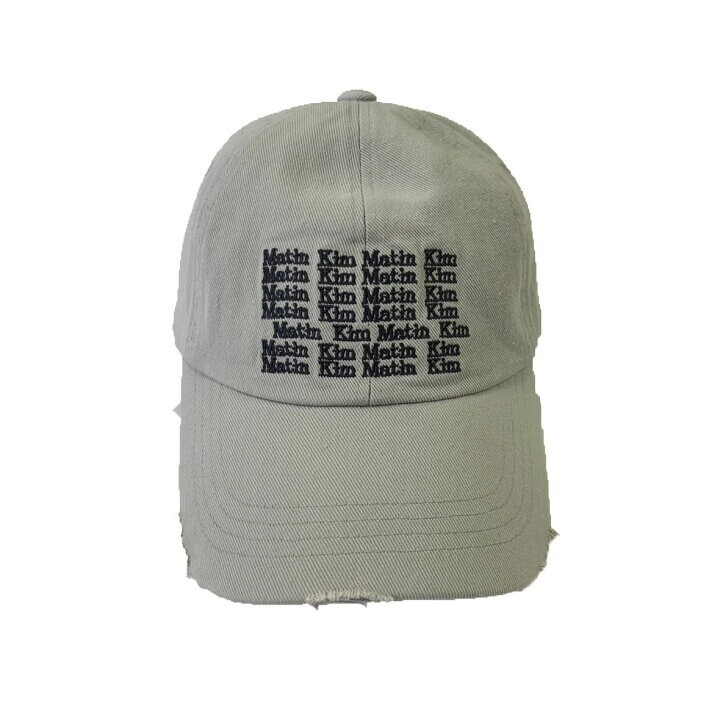 Matin Kim LETTERING WASHED BALL CAP