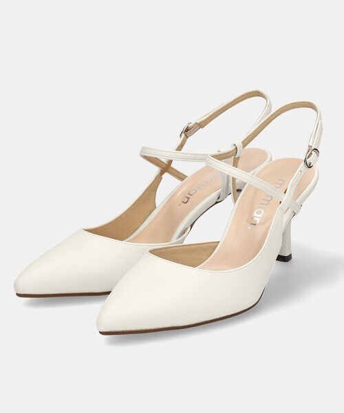 MAMIAN クロスストラップ パンプス (7.0cmヒール)