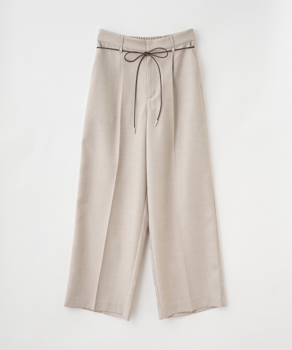Stola. 合皮ヒモ付きワイドパンツ