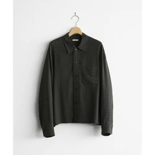 WYM LIDNM RAYON JACQUARD CROPPED SHIRT