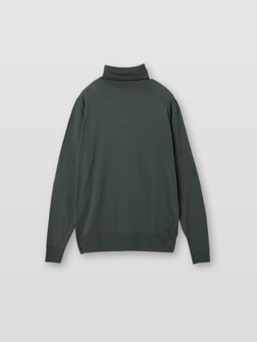 JOHN SMEDLEY メンズ 30G 長袖 タートルネックニット/LEVINE【MODERN FIT】