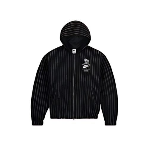 NIKE × Stussy Striped Wool Jacket