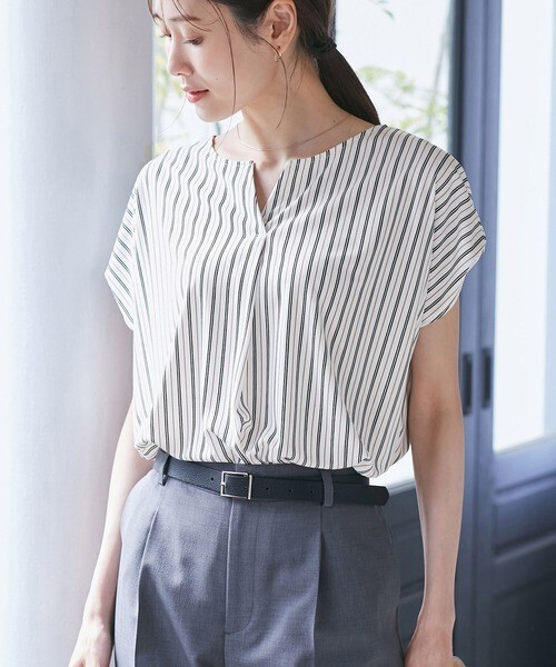 ROPE' PICNIC カットジョーゼットスキッパートップス