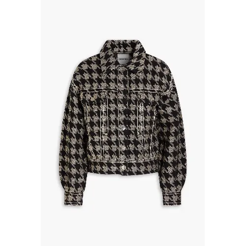 Sandro Paris Sandro Houndstooth Cotton-Blend Tweed Jacket