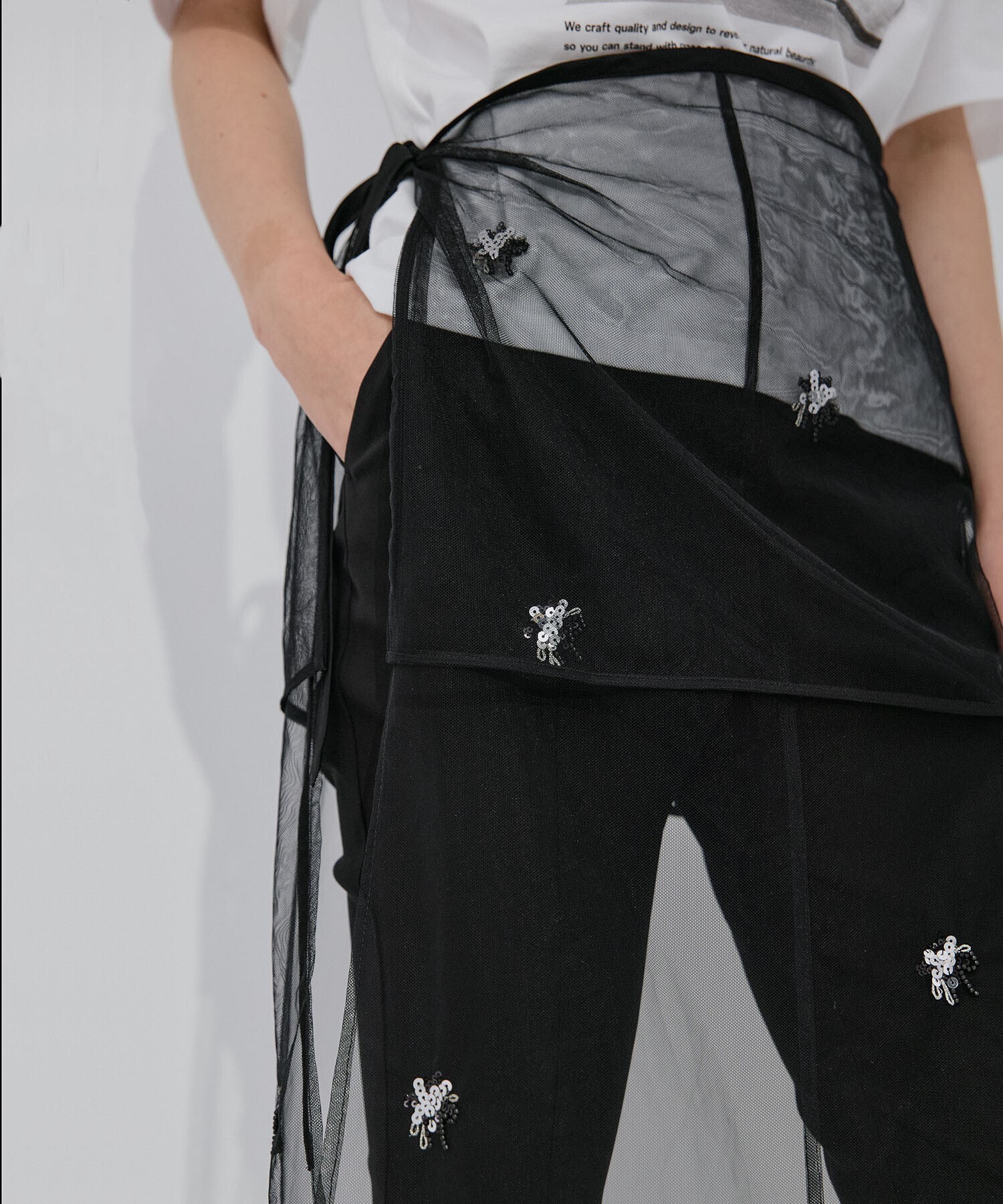 RITAN Tulle Motife Skirt