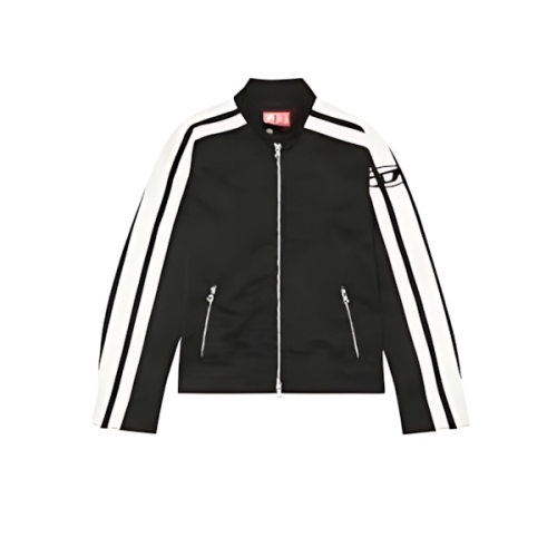 DIESEL Biker jacket in padded cotton with bands