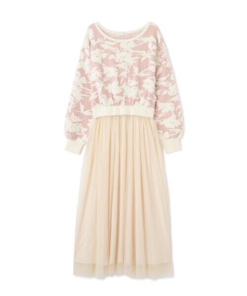 PROPORTION BODY DRESSING ジャガードチュールニットドッキングワンピース