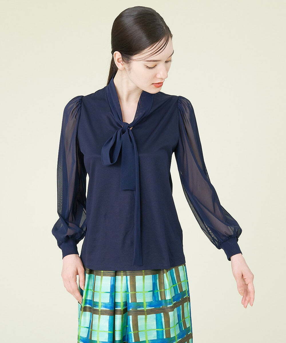 Sybilla チュールドッキングカットソー