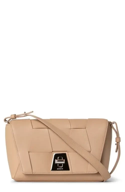 Akris Small Anouk Braided Trapezoid Leather Crossbody Bag