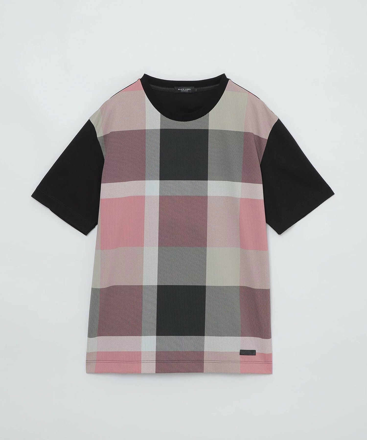 BLACK LABEL CRESTBRIDGE パネルチェックサッカーTシャツ