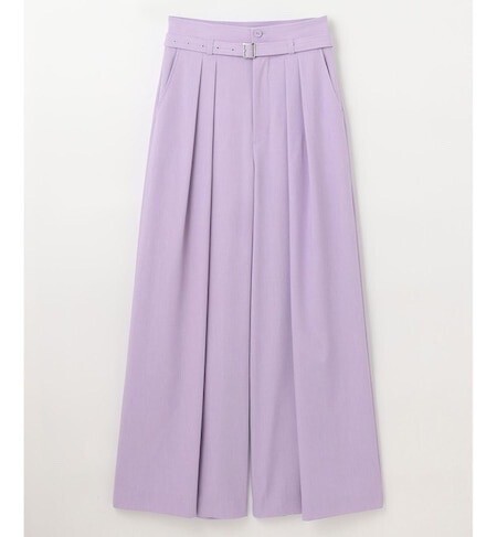 GRACE CONTINENTAL ツータックベルトワイドパンツ