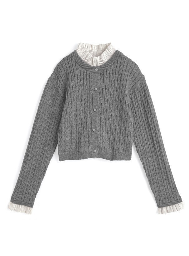 GRL ILLIT アイリット BEB フリルレイヤード風ニットトップス