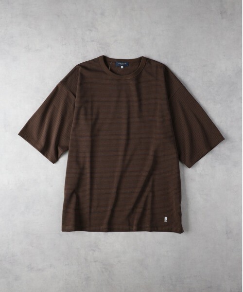 BACK NUMBER 裾ロゴ刺繍ボーダーＴシャツ