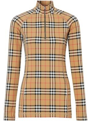 BURBERRY チェック タートルネックトップ