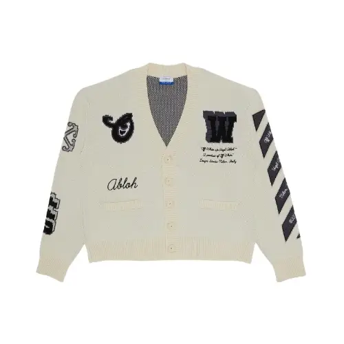 Off-White Varsity Knit Cardigan