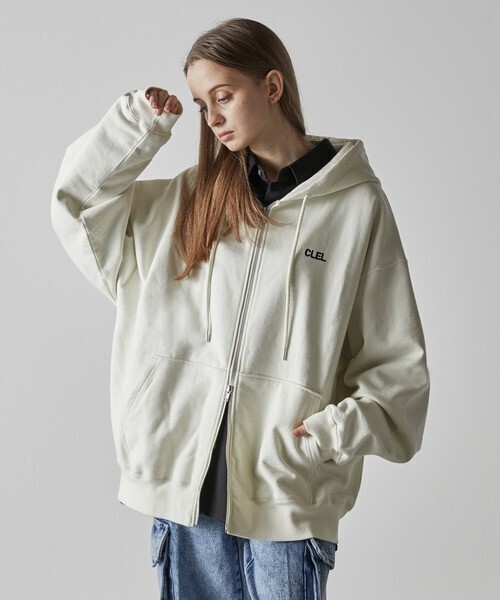CLEL Heavy Weight Logo Embroidered Full-Zip Hoodie