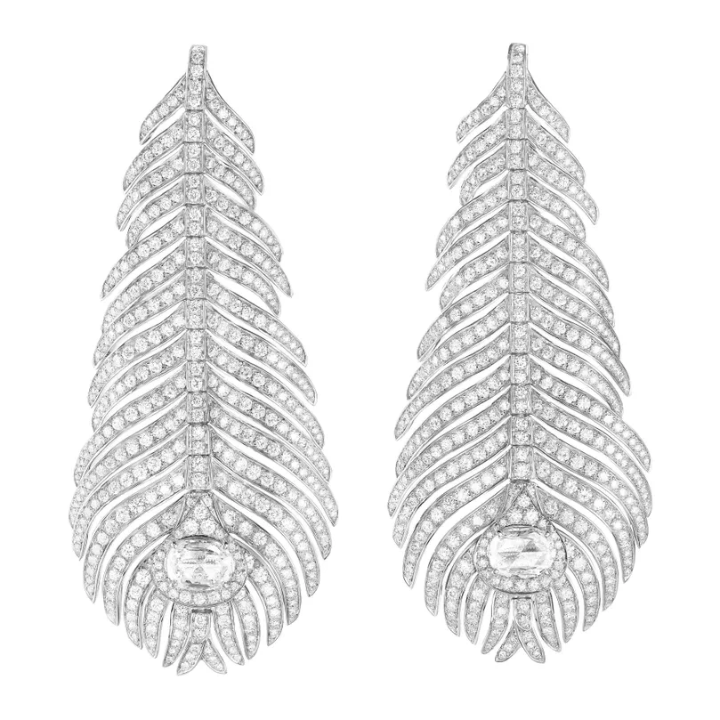 BOUCHERON PLUME DE PAON プリュム ドゥ パオン ペンダントイヤリング ラージ