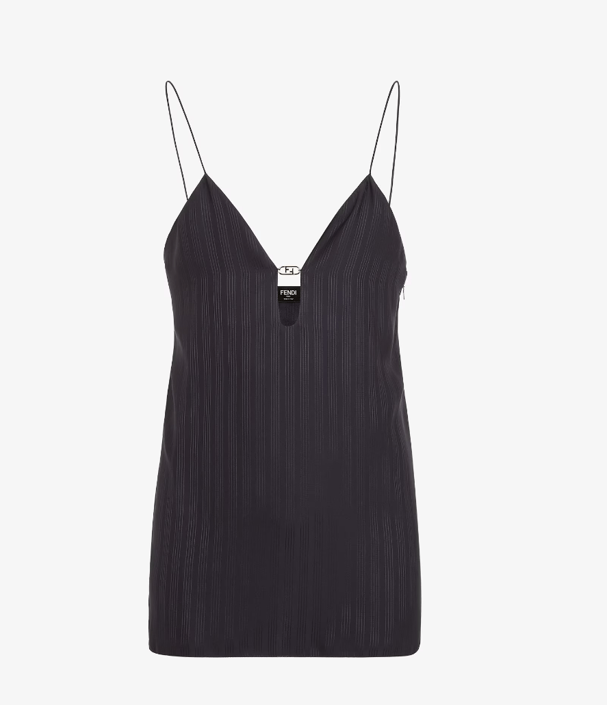 FENDI ブルーシルク トップス