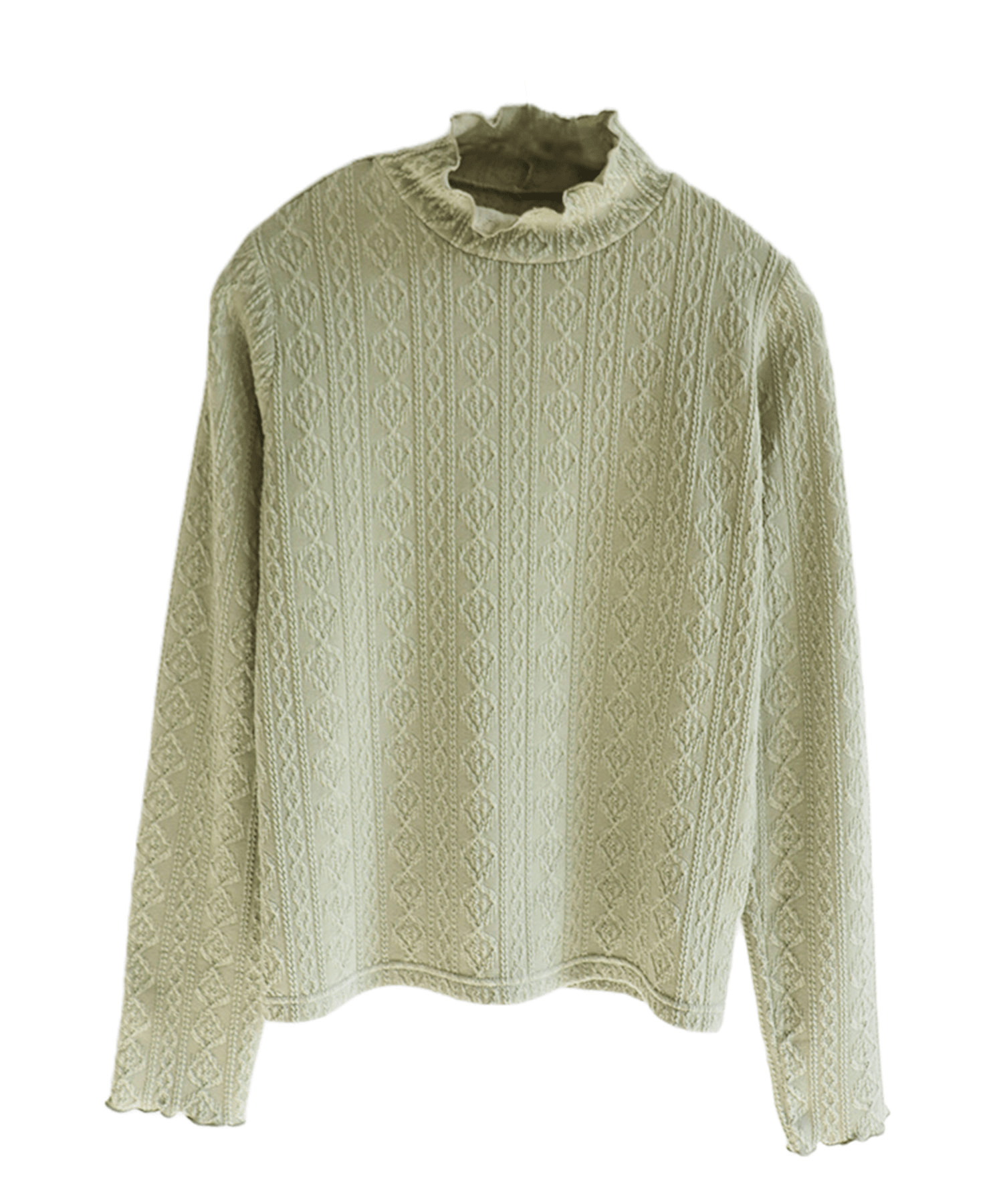 fav store 【Calm Maison】メロウケーブル柄ハイネックカットソー