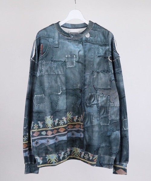 DISCOVERED DISCOVERED CRUST TROMPELOEIL PULLOVER