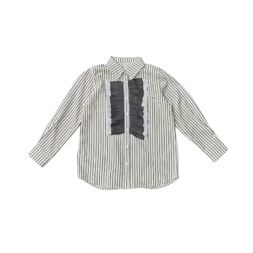 Torico Front Frill Stripe Blouse