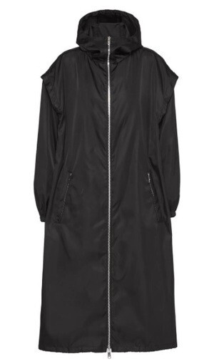 PRADA ドロップショルダー フーデッドコート