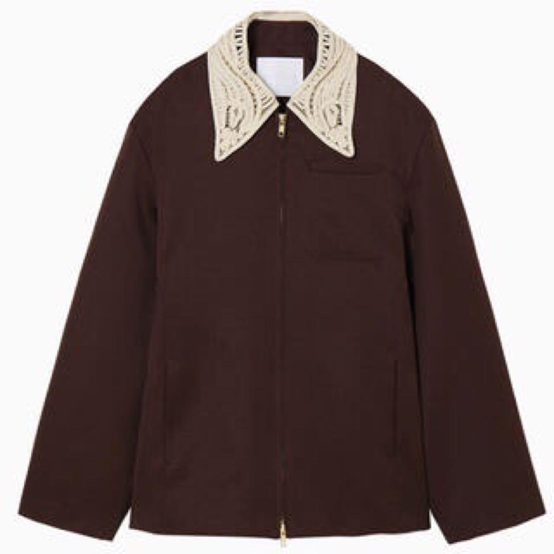 Mame Kurogouchi mame Embroidered Collar Zip Up Jacket