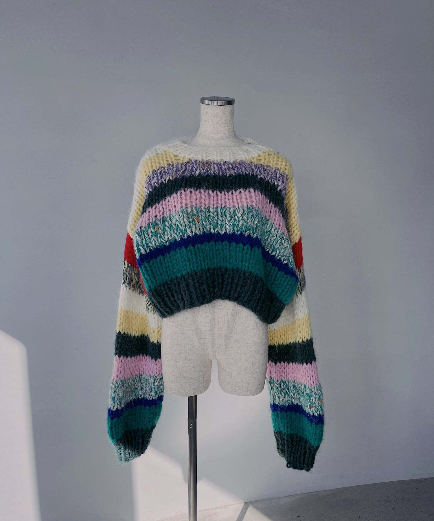 SANSËLF multi line border knit