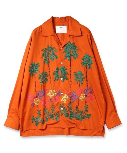 amok HAND EMBROIDERY ALOHA SHIRT