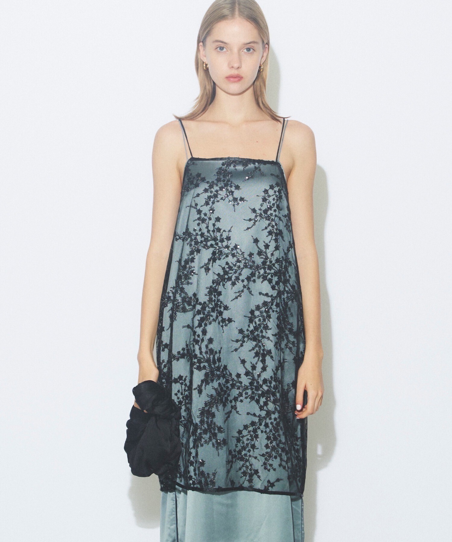 yae Flower spangle camisole dress