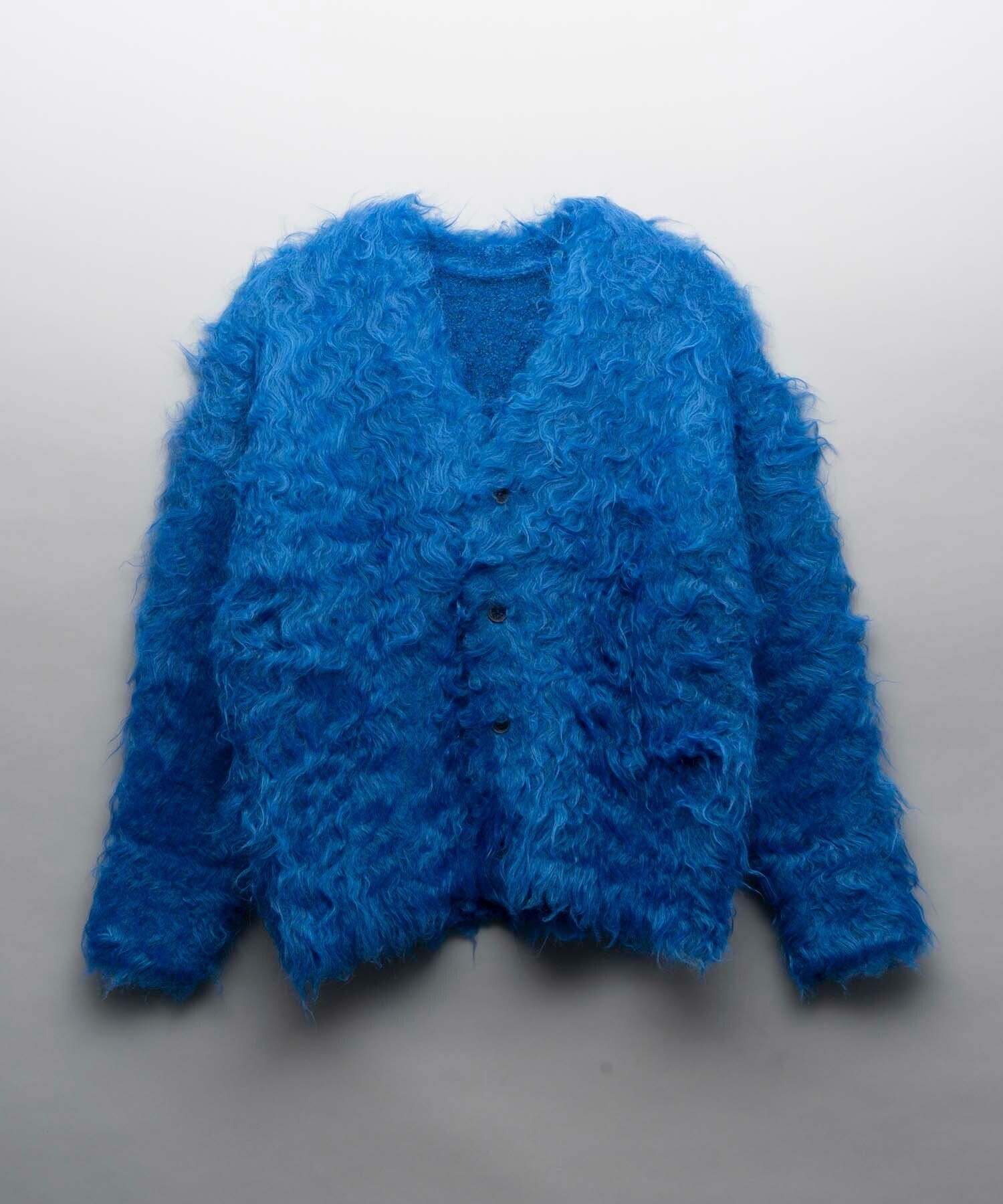 MAISON SPECIAL Prime-Over Shaggy V-Neck Knit Cardigan