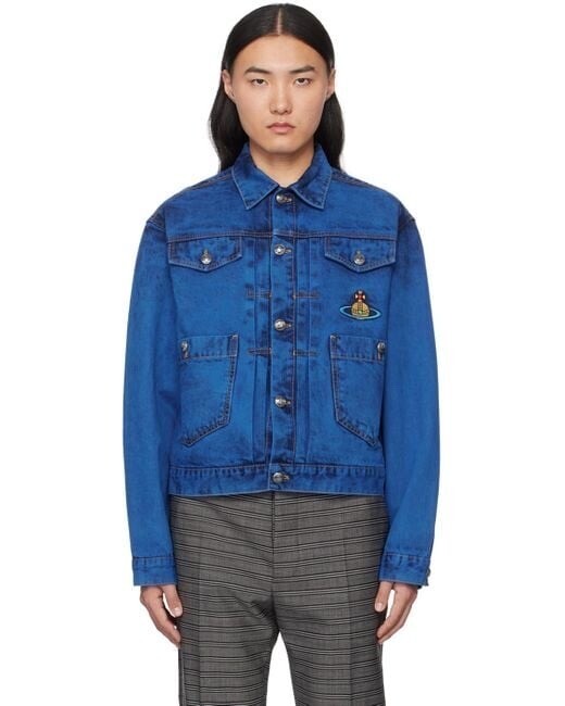 Vivienne Westwood Men's Blue Marlene Denim Jacket