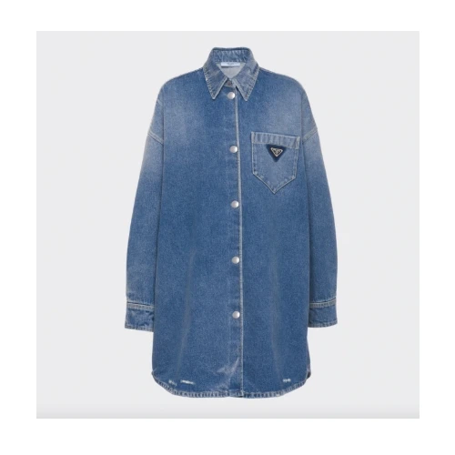 PRADA オーバーサイズ オーガニックデニム シャツ