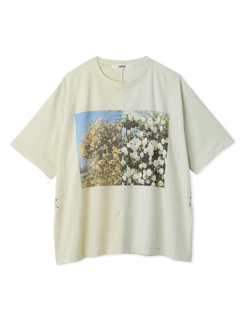 FURFUR ハーフデザインプリントT シャツ