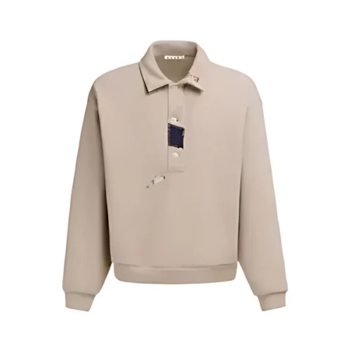 MARNI コットン製長袖ポロスウェットシャツ