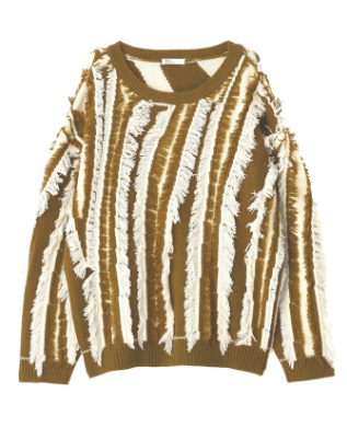 CRAFT STANDARD BOUTIQUE バイカラーフリンジニットプルオーバー