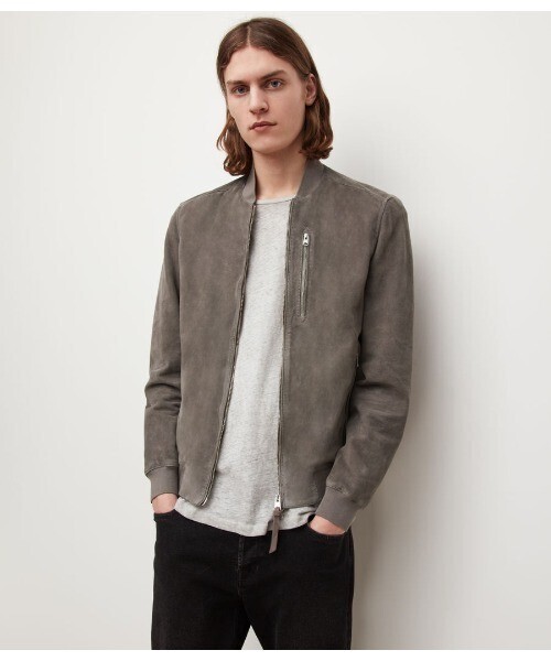 ALLSAINTS KEMBLE SUEDE BOMBER JACKET
