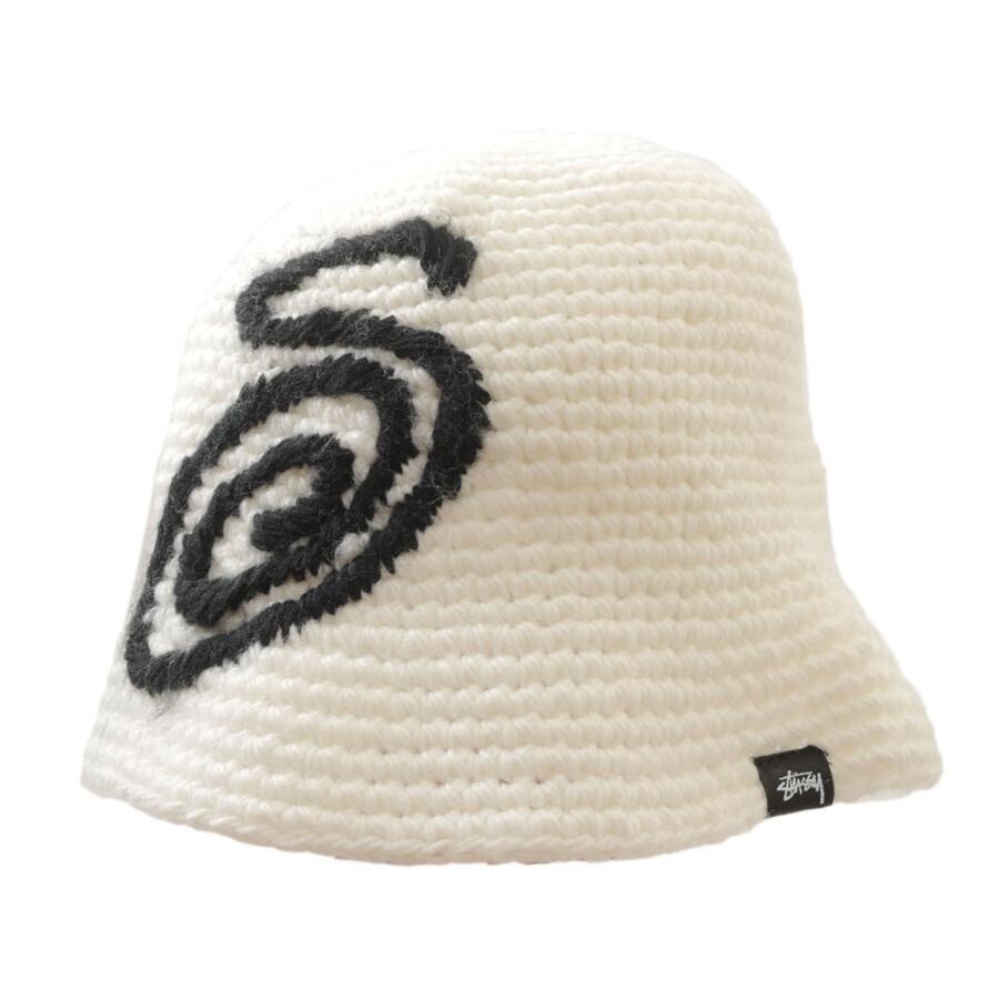 STUSSY SWIRLY S KNIT BUCKET HAT