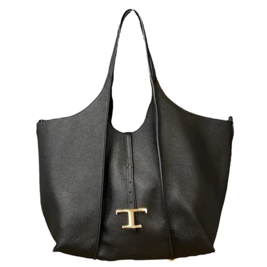 TOD'S T タイムレス　レザー ショッピングバッグ