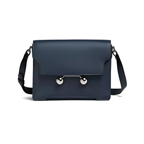 MARNI ディープブルー レザー製 Trunkaroo ミディアムショルダーバッグ