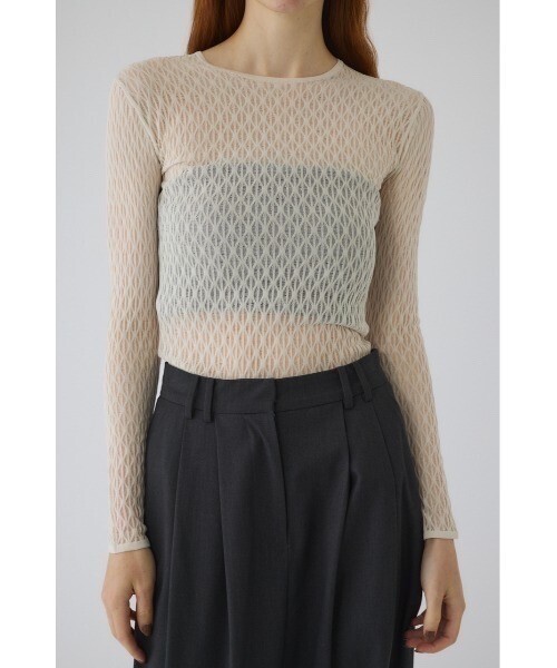 RIM.ARK Lace knitting tops レースニッティングトップス