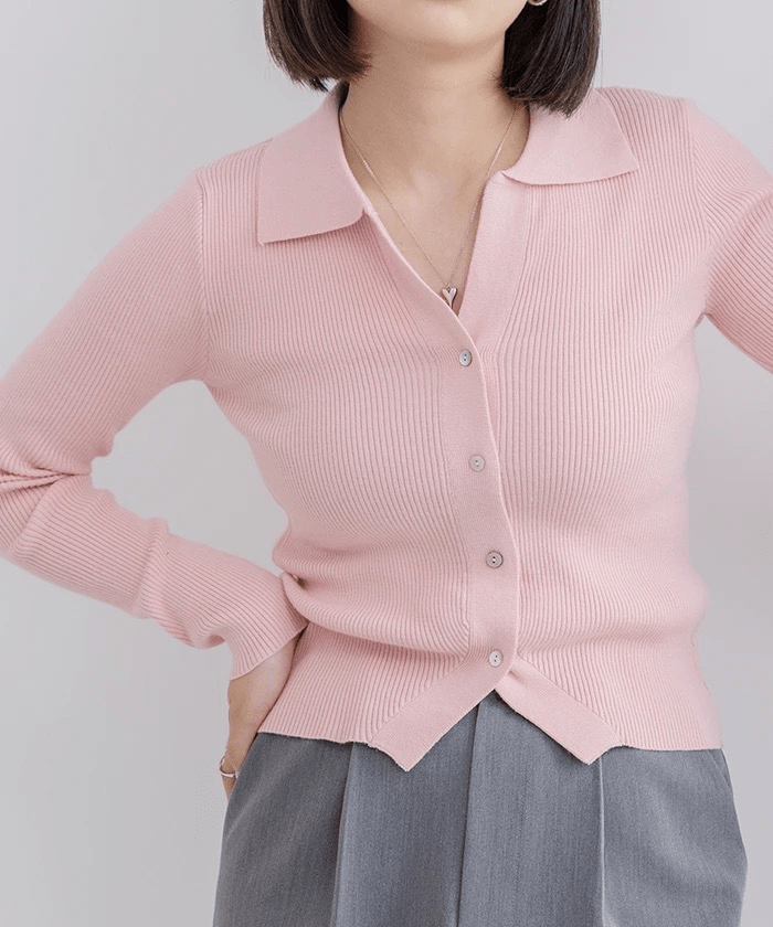 Jolie Mallette Polo Rib Knit