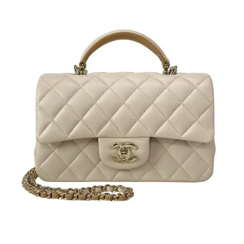CHANEL ショルダーバッグ トップハンドル ミニ フラップ バッグ