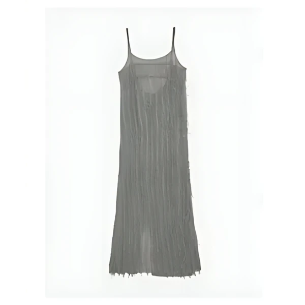 NOUNLESS Bright Loop Fringe Cami Dress