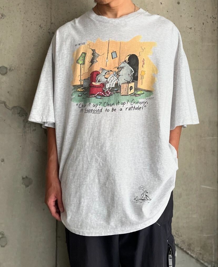 vintage 90s "THE FAR SIDE" oversized print t-shirt
