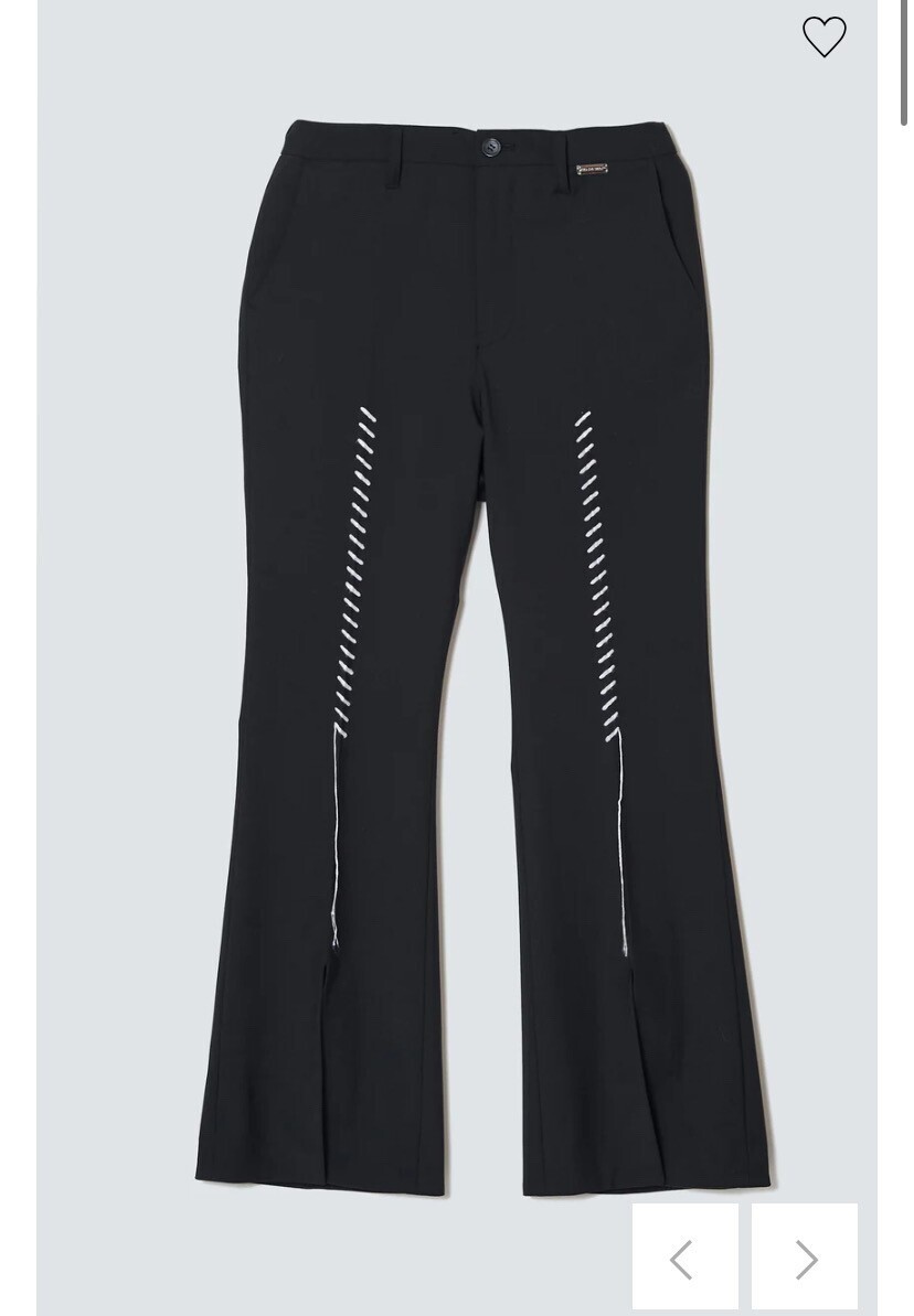 MIKAGE SHIN Embroidery Slit Flare Pants