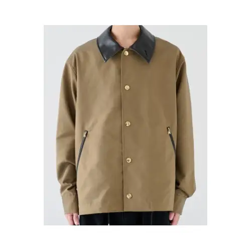 CULLNI Chambray Gabardine Dot Button Coach Jacket
