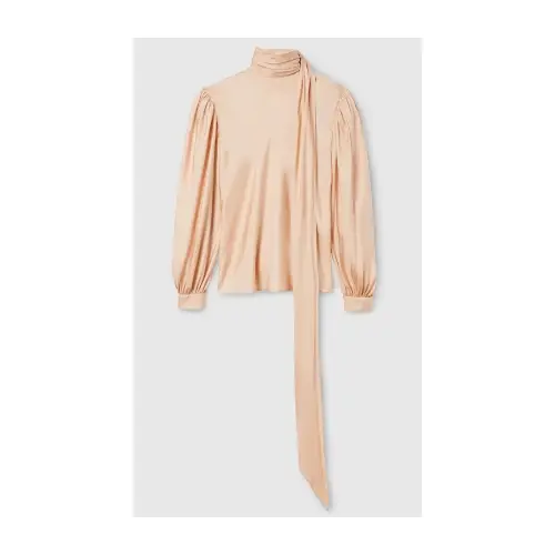 GUCCI リボン シルクツイル シャツ