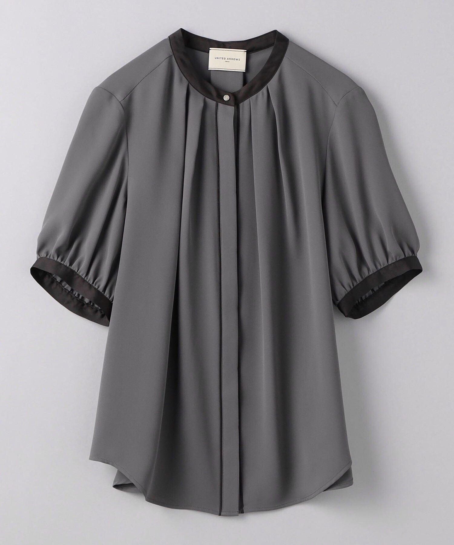 UNITED ARROWS バイカラーパイピング ショートスリーブ ブラウス