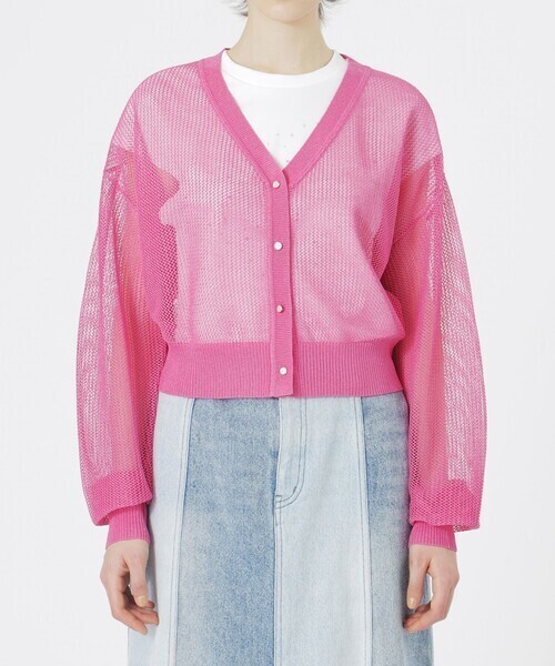 LOVELESS メッシュニットカーディガン